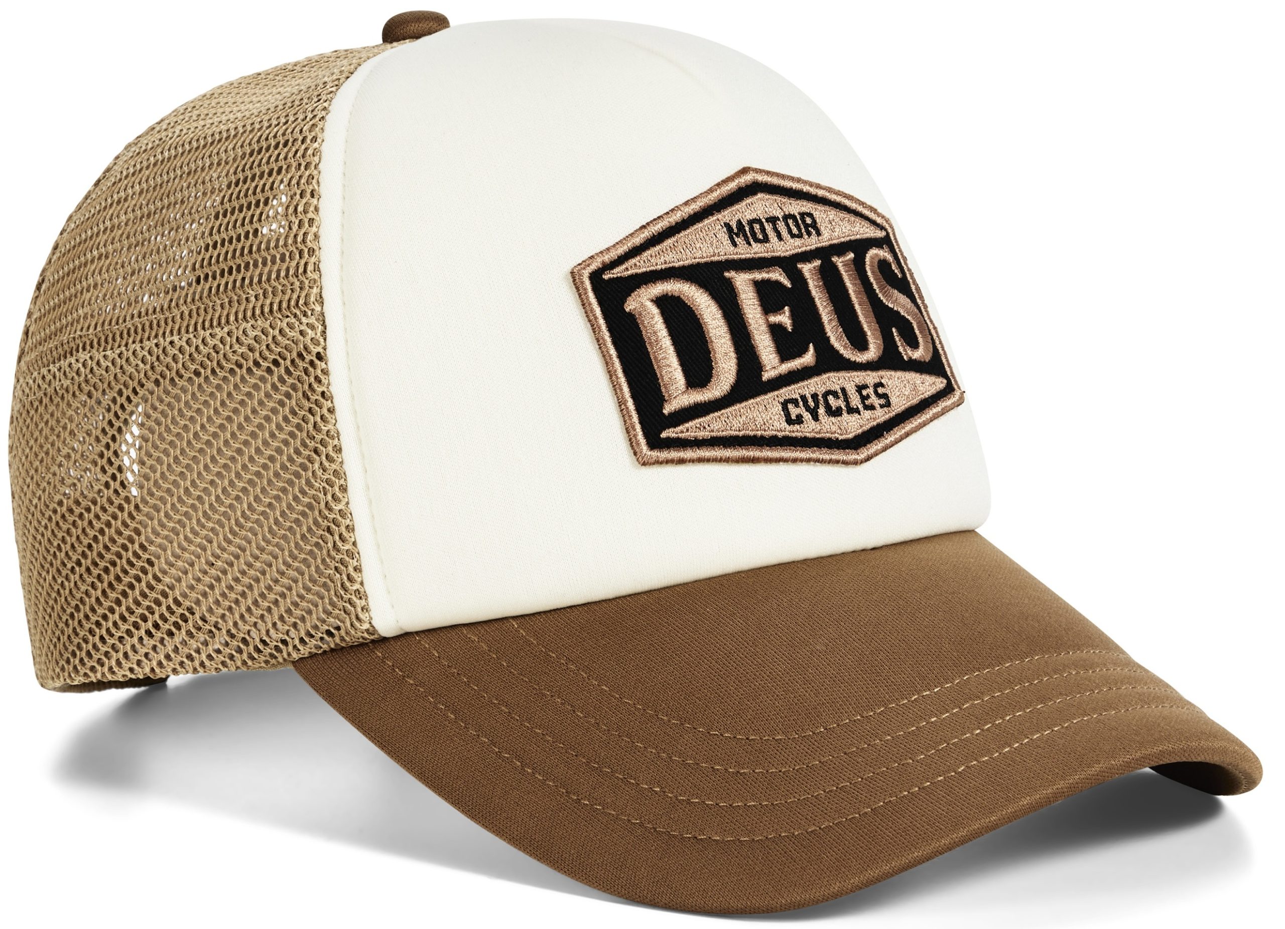 DEUS EX MACHINA GORRA JOSEL TRUCKER CAMEL BROWN FRONT