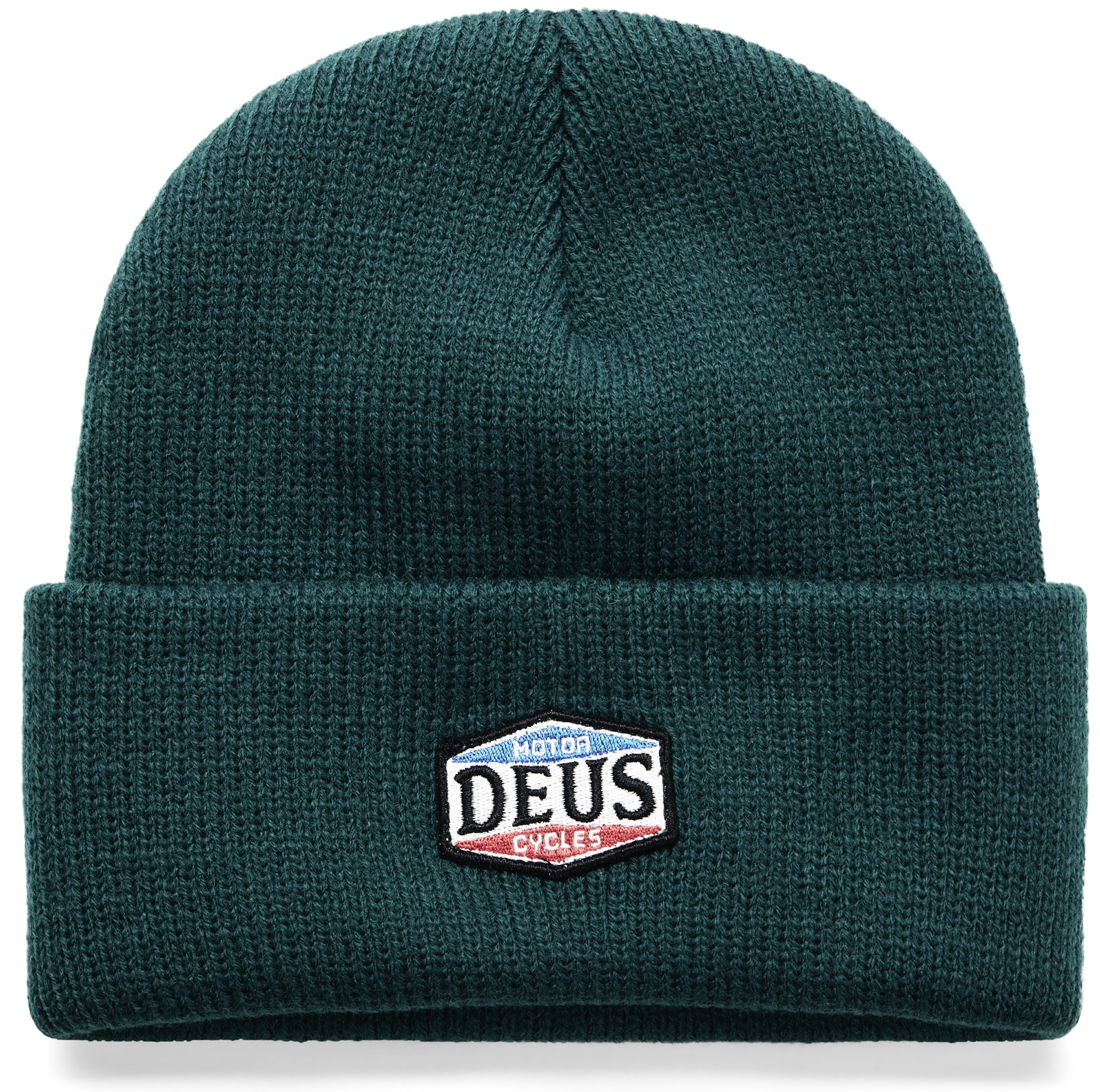 DEUS EX MACHINA GORRO DE PUNTO BENJIE RACING GREEN FRONT