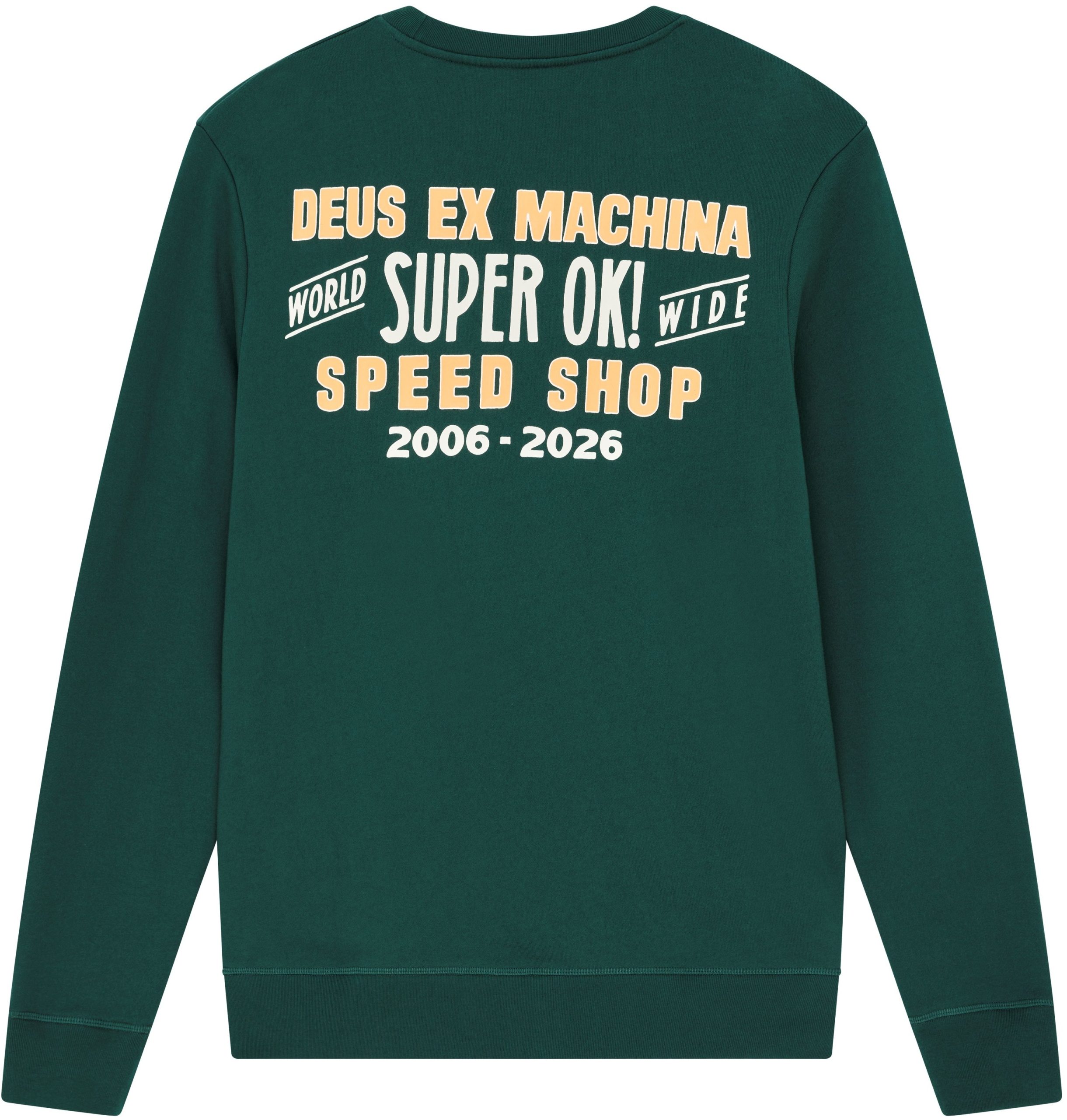 DEUS EX MACHINA SUDADERA CUELLO REDONDO CHESSBOXIN CREW RACING GREEN BACK