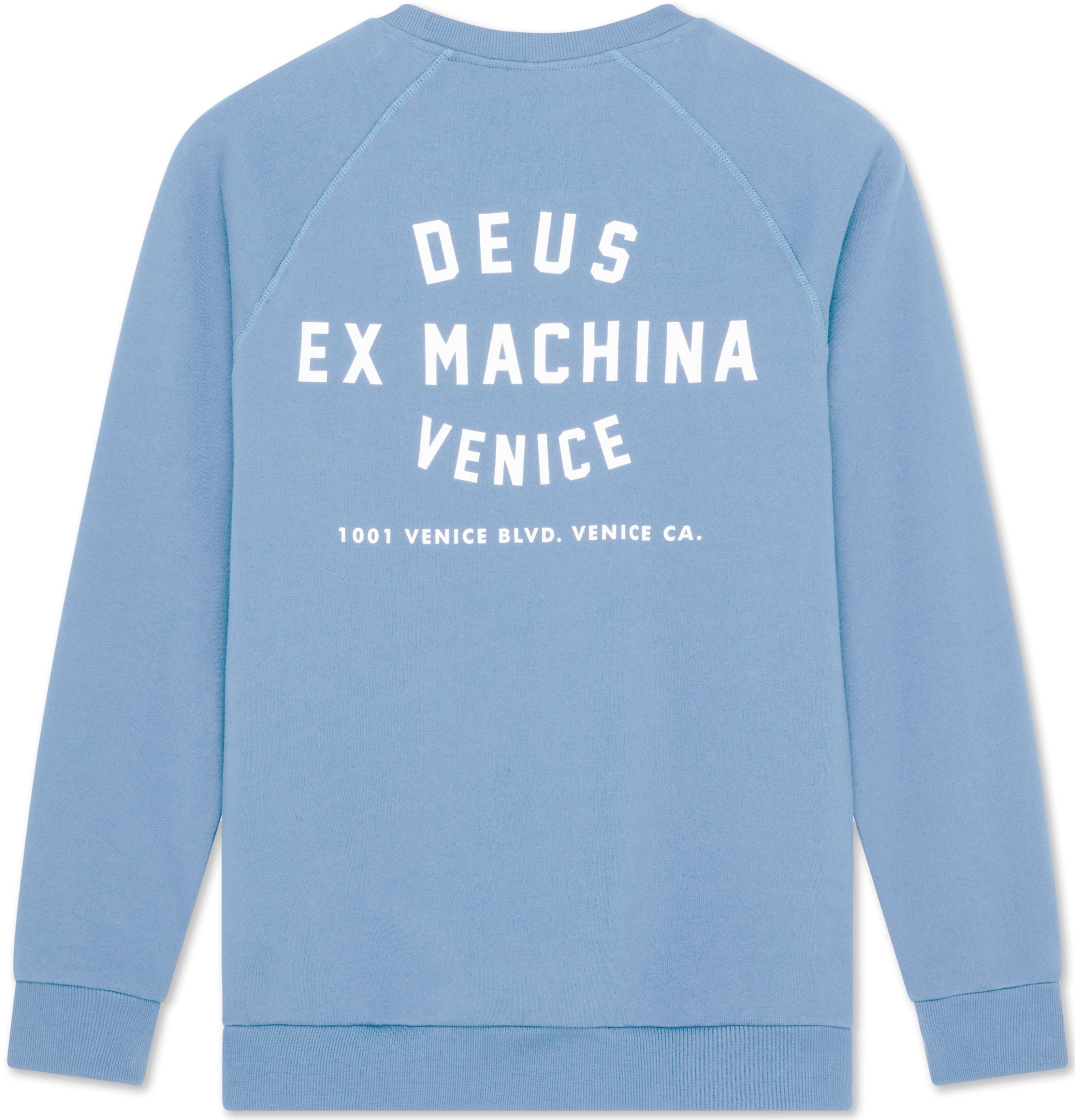 DEUS EX MACHINA SUDADERA CUELLO REDONDO VENICE ADDRESS CREW GLACIER BLUE BACK