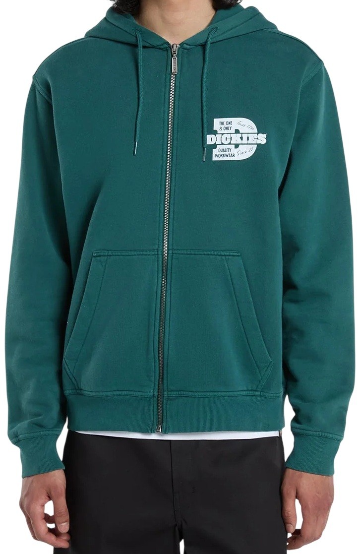 DICKIES SUDADERA CAPUCHA Y CREMALLERA MINDEN ZH DARK GREEN FRONT