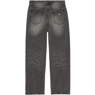 OBEY PANTALON TEJANO BOXCAR STRAIGHT LEG DENIM ARCHIVE GREY BACK
