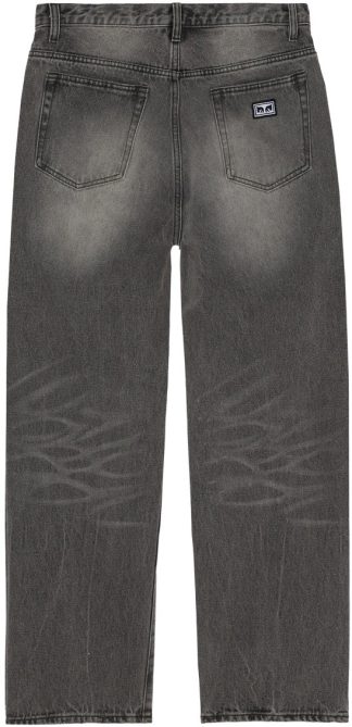 OBEY PANTALON TEJANO BOXCAR STRAIGHT LEG DENIM ARCHIVE GREY BACK
