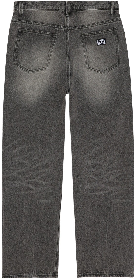 OBEY PANTALON TEJANO BOXCAR STRAIGHT LEG DENIM ARCHIVE GREY BACK
