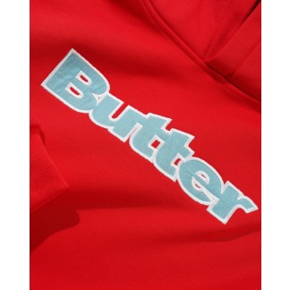 butter-sudaderas-Ripstop Logo Applique Pullover Hood Red 2