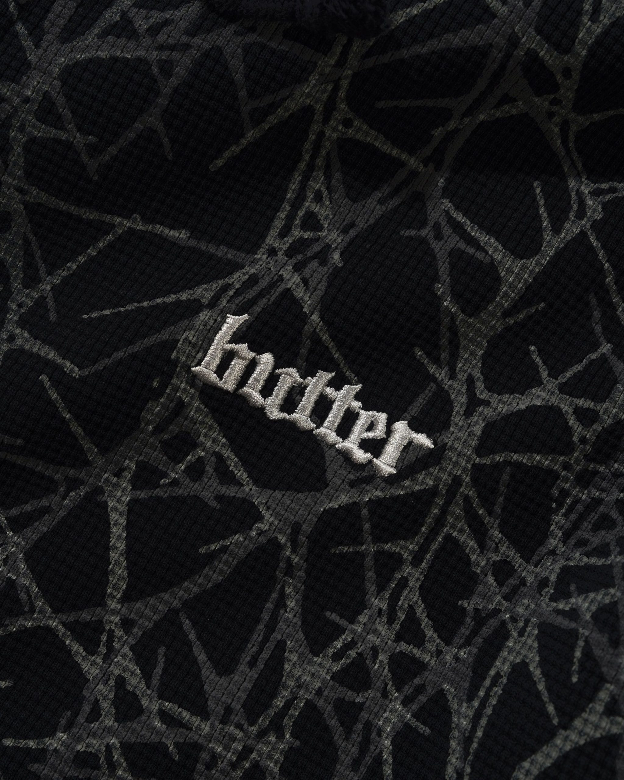butter-sudadera-Thorn Camo Waffle Zip-Thru Hood Black 1