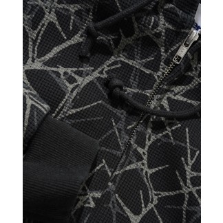 butter-sudadera-Thorn Camo Waffle Zip-Thru Hood Black 3