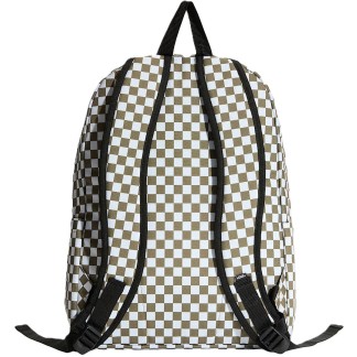 VANS MOCHILA OLD SKOOL CHECK OLIVE BROWN BACK
