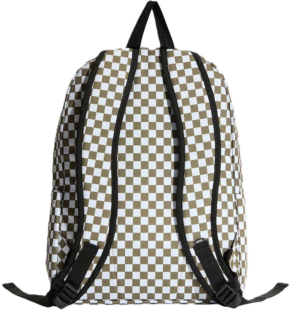 VANS MOCHILA OLD SKOOL CHECK OLIVE BROWN BACK