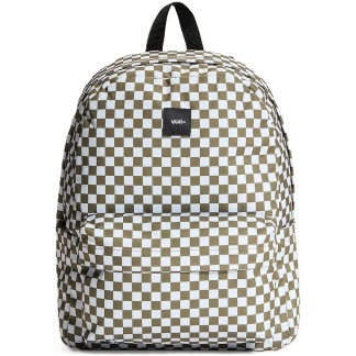 VANS MOCHILA OLD SKOOL CHECK OLIVE BROWN FRONT