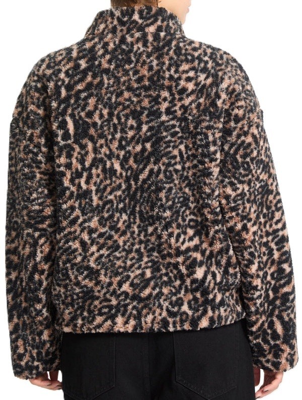 VOLCOM CHAQUETA DE MUJER WYLDING OUT SHERPA ANIMAL PRINT BACK