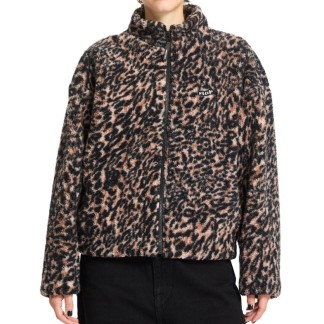 VOLCOM CHAQUETA DE MUJER WYLDING OUT SHERPA ANIMAL PRINT FRONT