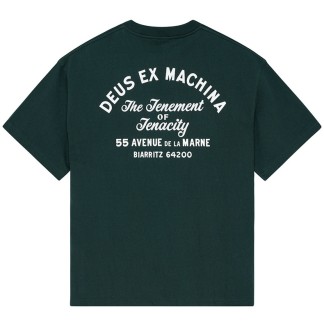 DEUS EX MACHINA CAMISETA MANGA CORTA BIARRITZ SIGN RACING GREEN BACK