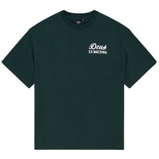 DEUS EX MACHINA CAMISETA MANGA CORTA BIARRITZ SIGN RACING GREEN FRONT