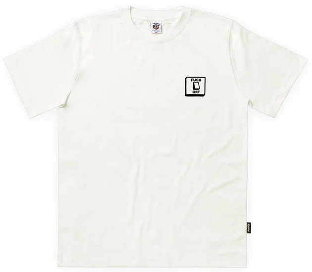 THE DUDES CAMISETA MANGA CORTA SWITCH OFF WHITE FRONT