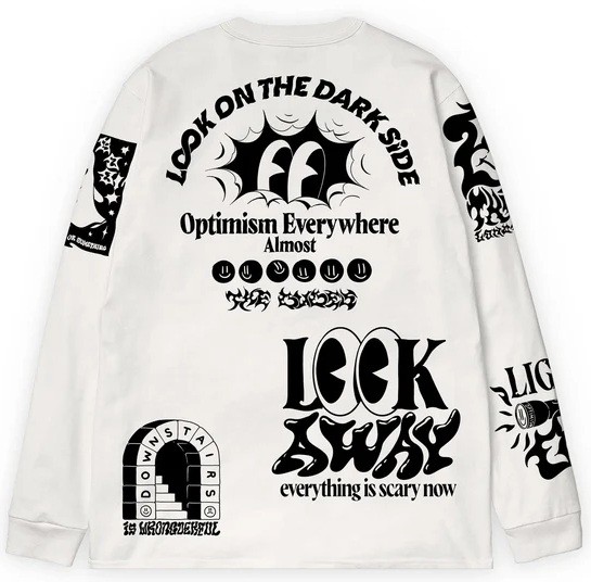 THE DUDES CAMISETA MANGA LARGA DARK SIDE WHITE BACK