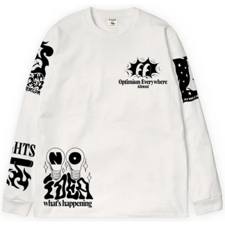 THE DUDES CAMISETA MANGA LARGA DARK SIDE WHITE FRONT