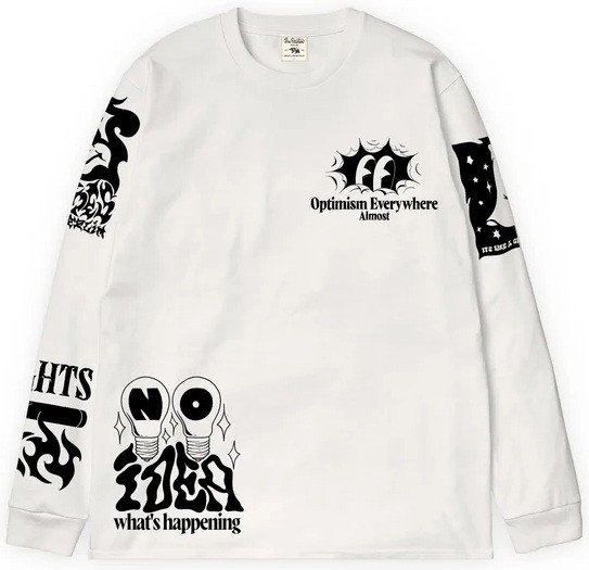 THE DUDES CAMISETA MANGA LARGA DARK SIDE WHITE FRONT