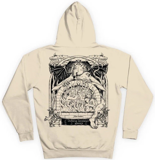 THE DUDES SUDADERA PEOPLE IN FIRE ALMOND MILK BACK