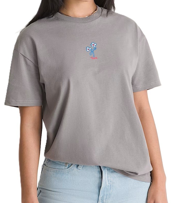VANS CAMISETA DE MUJER HAND DRAWN FLORAL PEWTER MODELO