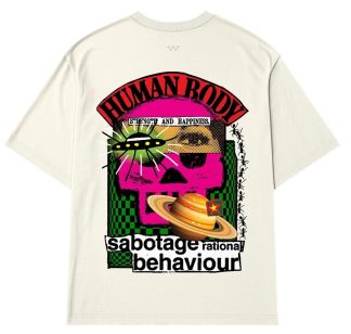 VANS CAMISETA MANGA CORTA CHECKERBOARD BEHAVIOUR EGRET BACK