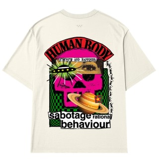 VANS CAMISETA MANGA CORTA CHECKERBOARD BEHAVIOUR EGRET BACK