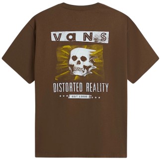 VANS CAMISETA MANGA CORTA DISTORTION REALLITY VINTAGE COCOA BACK