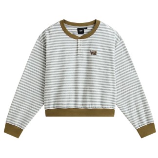 VANS SUDADERA MANGA LARGA DE MUJER MOLLY HENLY MARSHMALLOW CEMENT FRONT