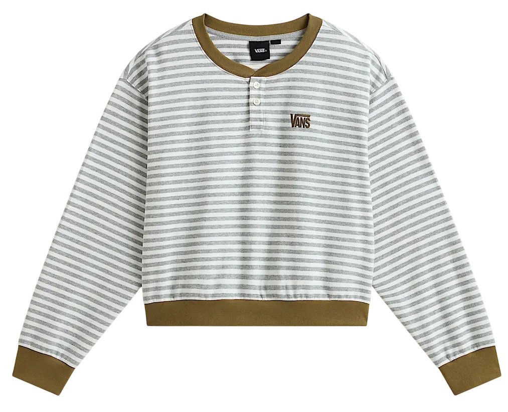 VANS SUDADERA MANGA LARGA DE MUJER MOLLY HENLY MARSHMALLOW CEMENT FRONT