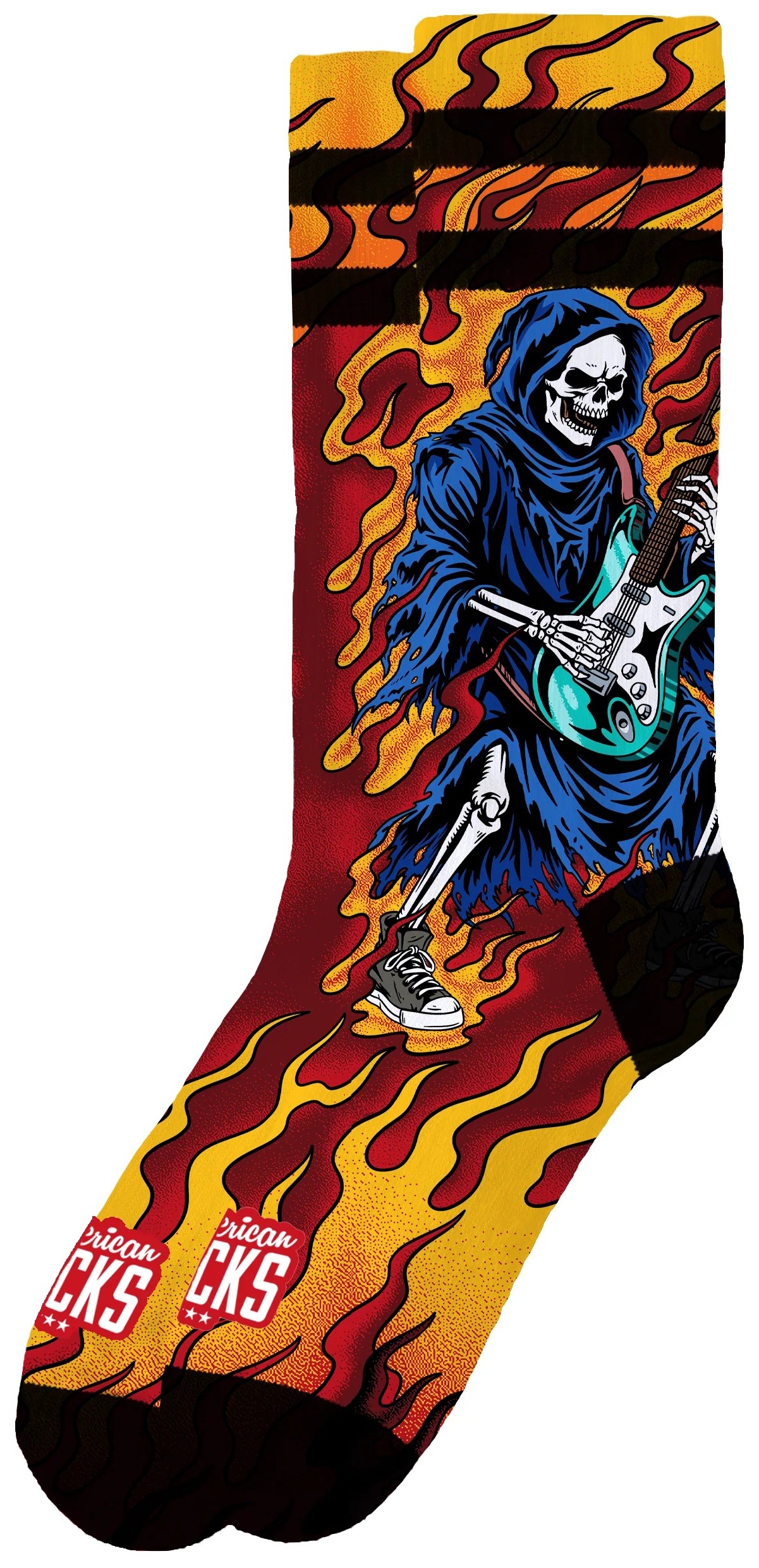 AMERICAN SOCKS PRO CALCETINES AS537 ROCK TILL DEATH LATERAL
