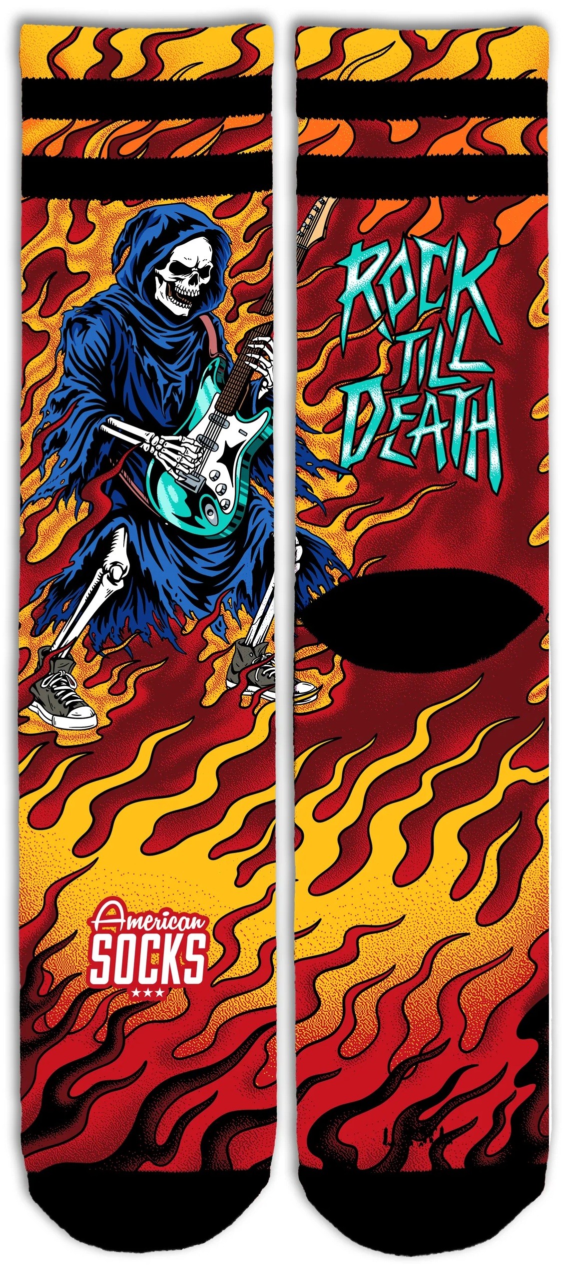 AMERICAN SOCKS PRO CALCETINES AS537 ROCK TILL DEATH PAR