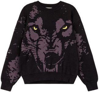 GRIMEY JERSEY WILD ONE KNIT SWEATER BLACK FRONT