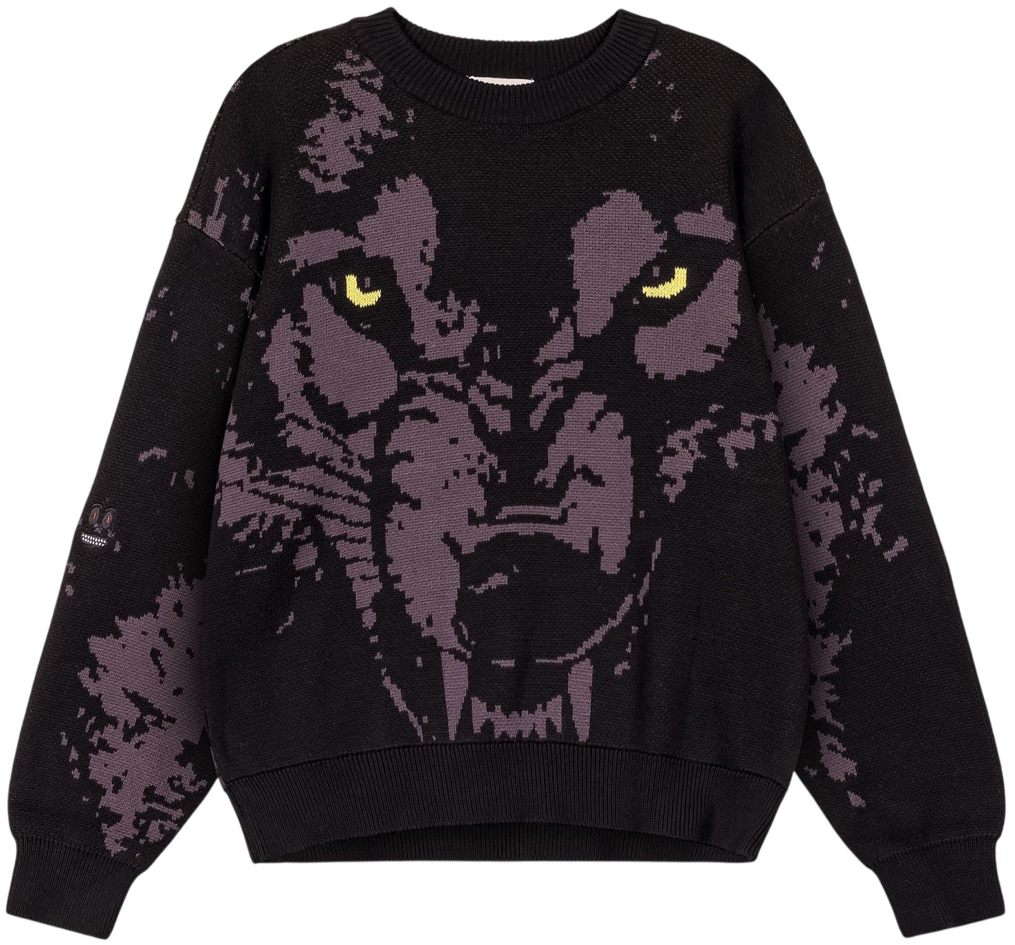 GRIMEY JERSEY WILD ONE KNIT SWEATER BLACK FRONT