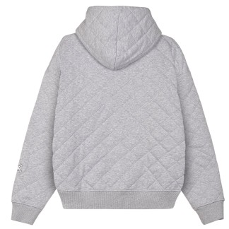 GRIMEY SUDADERA DE CAPUCHA Y CREMALLERA THE PROPS QUILTED ZIP HOODIE SPORT GREY BACK