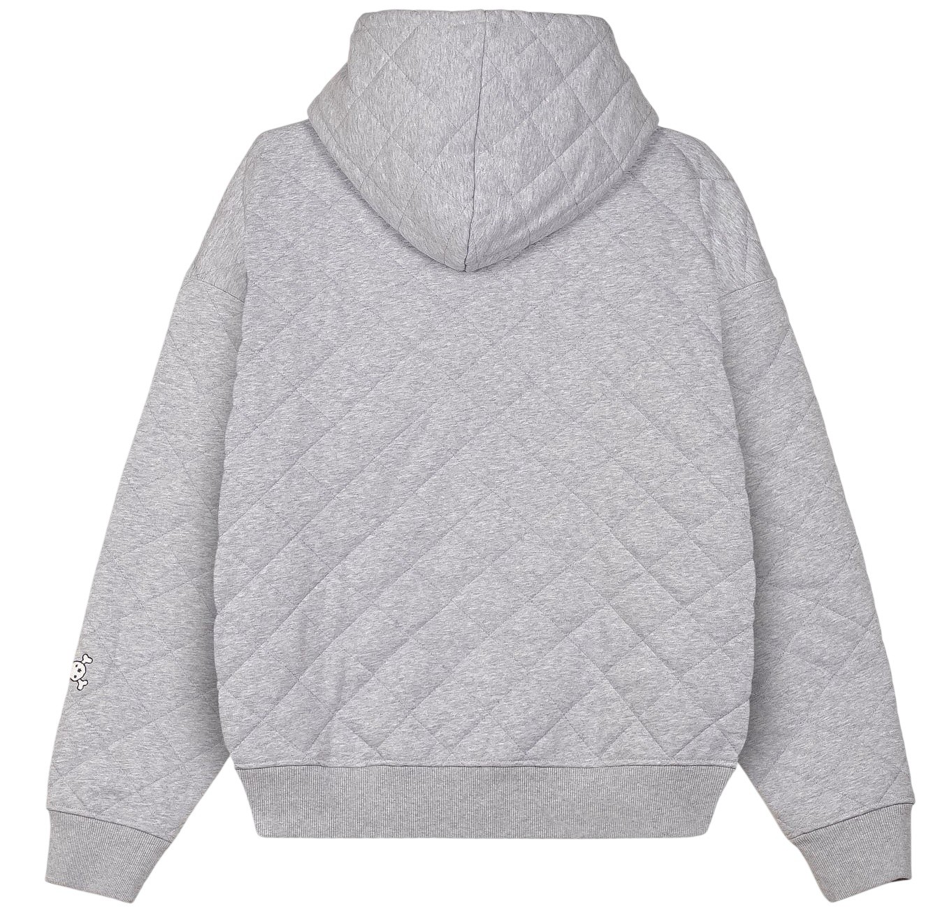 GRIMEY SUDADERA DE CAPUCHA Y CREMALLERA THE PROPS QUILTED ZIP HOODIE SPORT GREY BACK