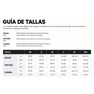 GUIA TALLAS POLAR PANTLONES