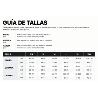 GUIA TALLAS POLAR PANTLONES