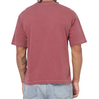MARKET CAMISETA MANGA CORTA BIG STITCH OXBLOOD RED BACK