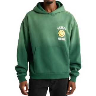 MARKET STUDIOS SUDADEA DE CAPUCHA SMILEY LOCK UP HOODIE DARK GREEN FRONT