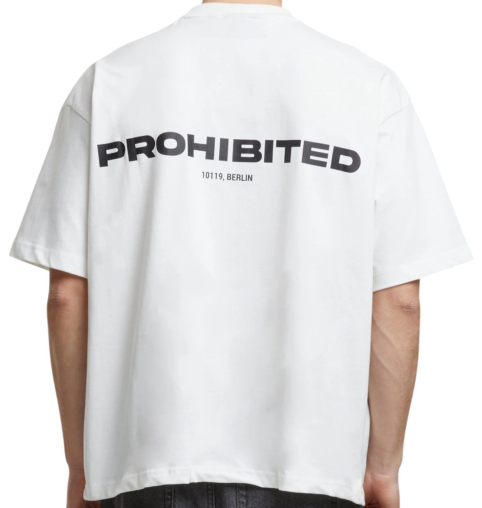 PROHIBITED CAMISETA MANGA CORTA 10119 OFF WHITE BACK