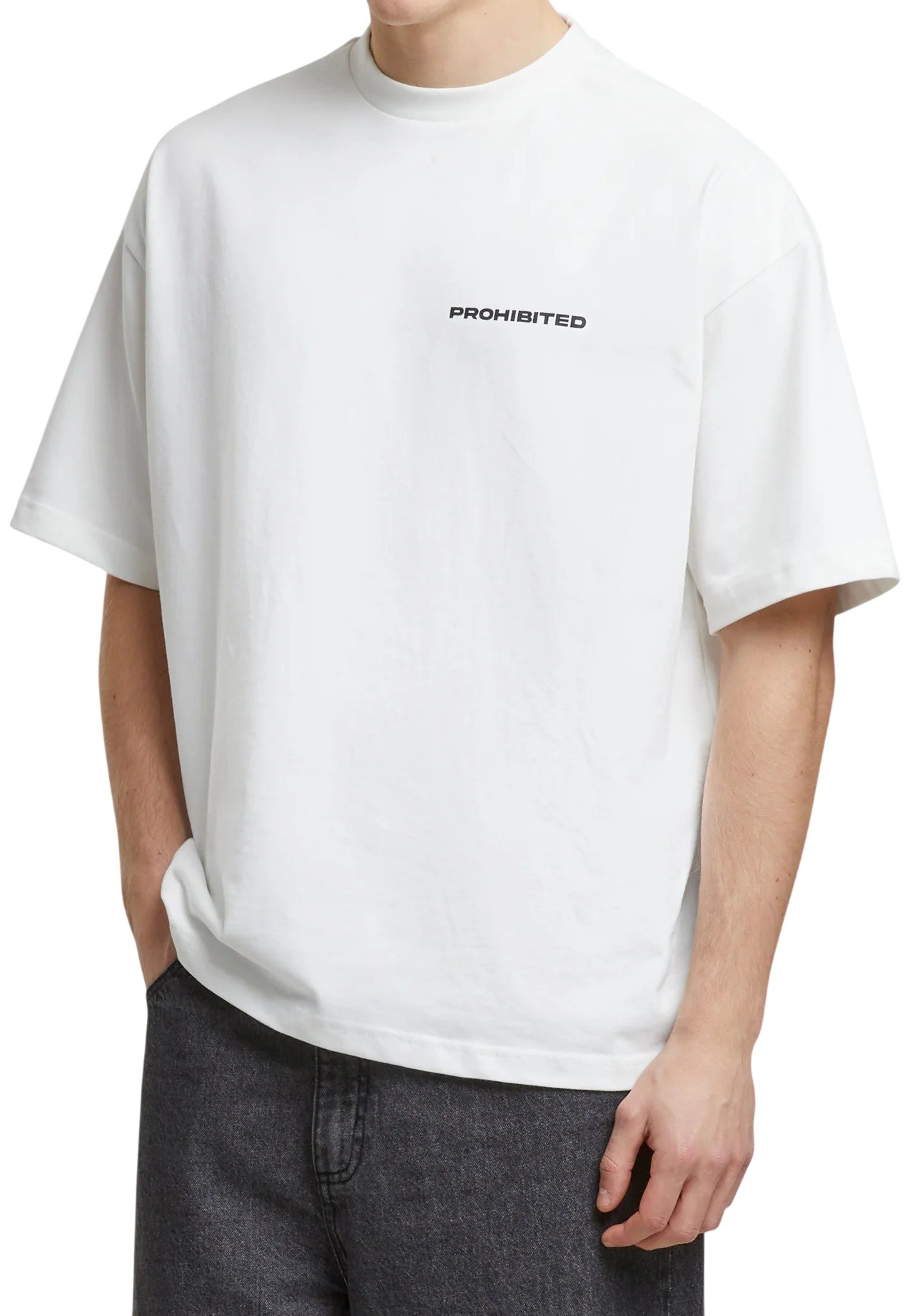 PROHIBITED CAMISETA MANGA CORTA 10119 OFF WHITE FRONT