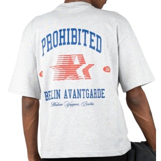 PROHIBITED CAMISETA MANGA CORTA AVANTGARDE GREY MELANGE BACK