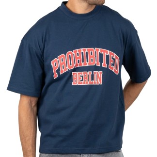PROHIBITED CAMISETA MANGA CORTA COLLEGE OCEAN BLUE FRONT
