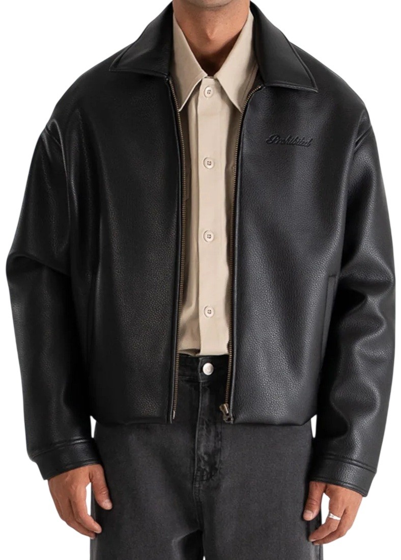 PROHIBITED CHAQUETA NIGHTRIDER JACKET BLACK FRONT MODELO