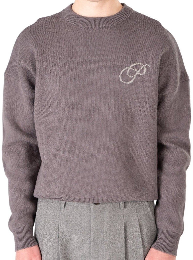 PROHIBITED JERSEY INITIAL KNIT GREY FRONT