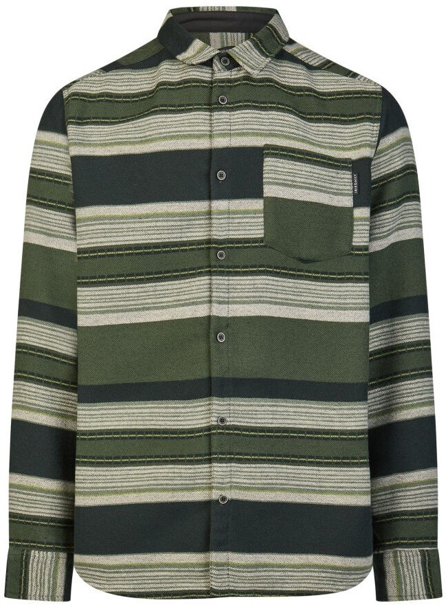 IRIEDAILY CAMISA MANGA LARGA SANTANIA BLACK OLIVE FRONT
