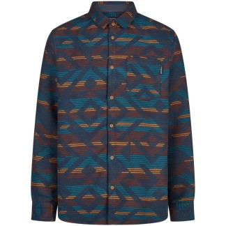 IRIEDAILY CAMISA MANGA LARGA SANTANIA NAVY RED FRONT