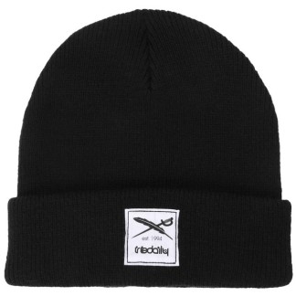 IRIEDAILY GORRO DE PUNTO SMURPHER HEAVY BLACK FRONT