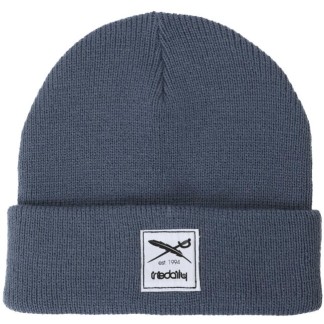IRIEDAILY GORRO DE PUNTO SMURPHER HEAVY BLUE GRANITE FRONT
