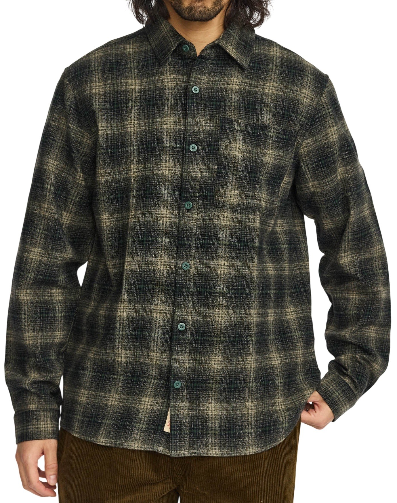 RVLT REVOLUTION CAMISA MANGA LARGA 3271 GREEN FRONT